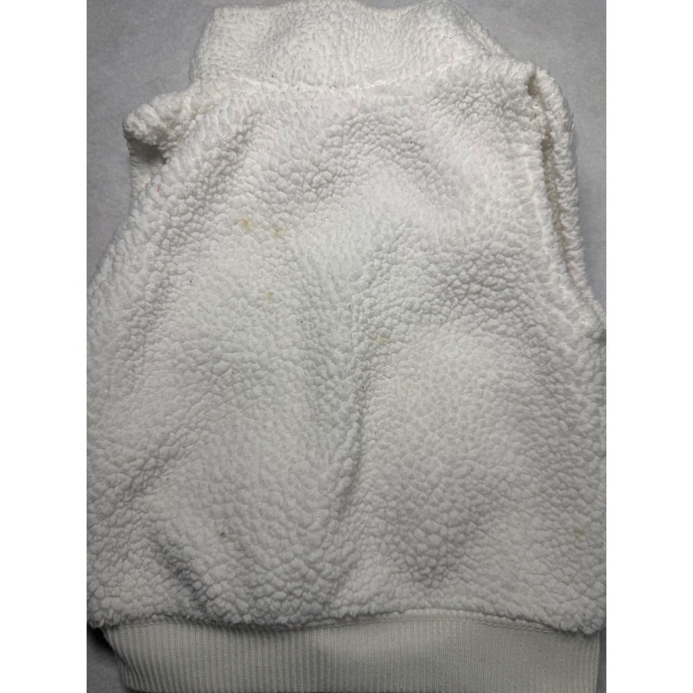 Carter's Baby Sherpa Fleece Vest White Bear 12 Months Zip Up Soft Warm - Picture 6 of 8